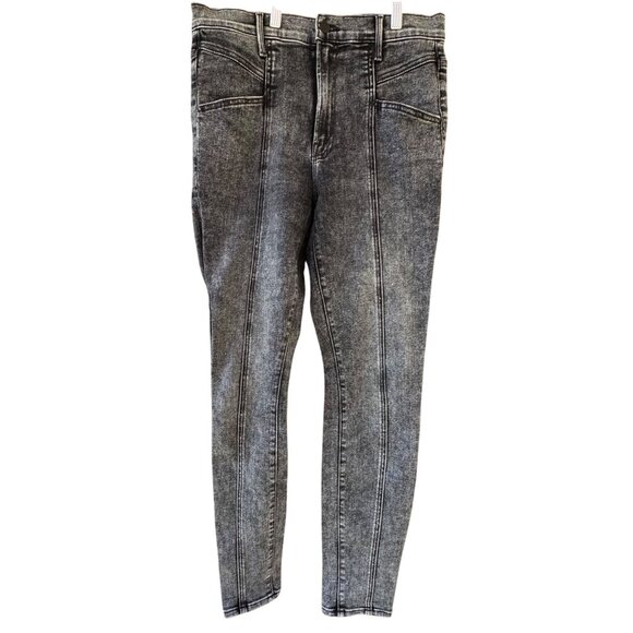 Mother The Seamed Swooner Skimp Jeans Size 29 Black Denim USA - Picture 6 of 16